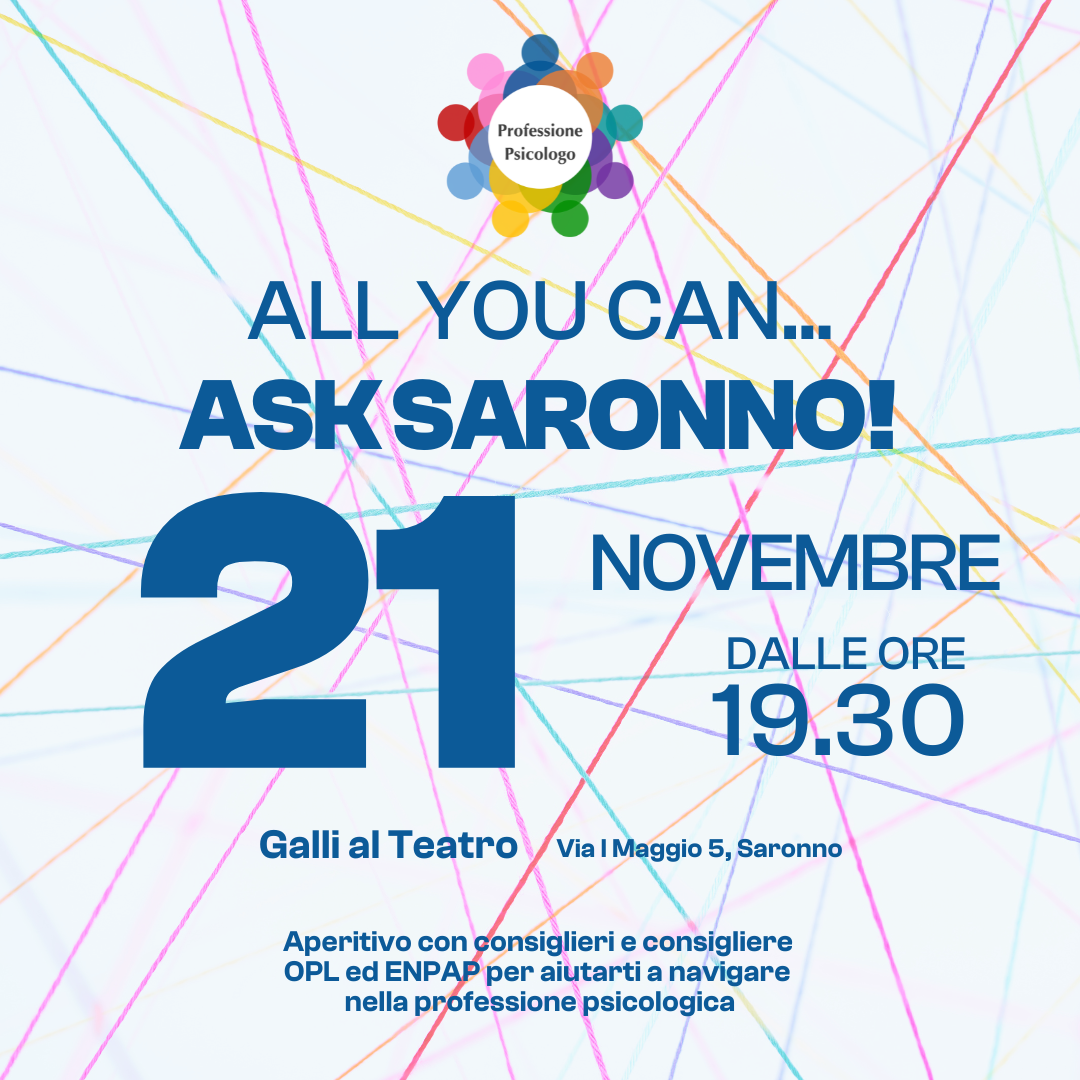 All you can… ASK, SARONNO!